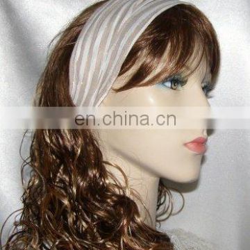 White voile silvel yarn grace elastic hair craft