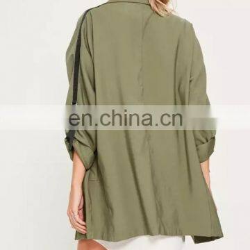 Latest Fashion Army Green Parka Overcoats Woman Parka photo-6