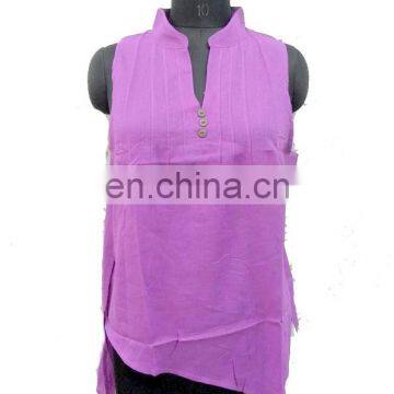 Summer Women Top White Ladies Cotton Top casual top sleeveless blouse top