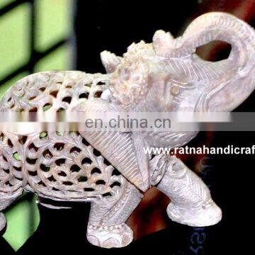 Elephant Soap Stone Undercut work exclusive indian handicrafts