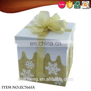 Chiratmas Snow Bling Gift Packaging Box With Lid photo-3