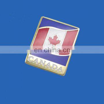 custom canada flag lapel pin with maple leaf