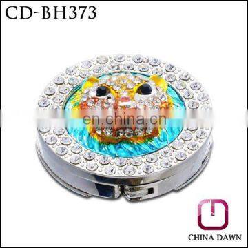 Full-jewelled animal round folding handbag hook CD-BH373