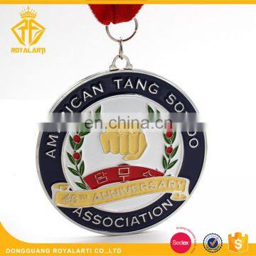 Brass Die Struck Custom Anniversary Medal in Soft Enamel