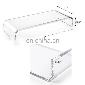 Home Office Business Custom Size Clear or Black acrylic computer monitor stand