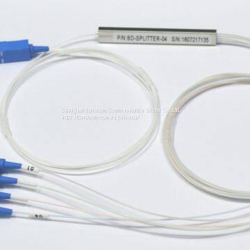 1 : 4 PLC Splitter Planar Lightwave Circuit Steel Tube Type