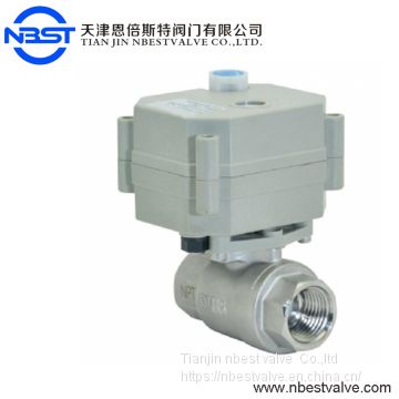 Stainless Steel mini electric Operated Ball Valve  Electric Ball Valve