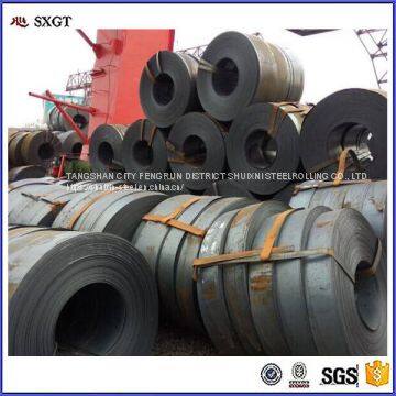 factory cutting hot rolled carbon metal mild steel strip in coils