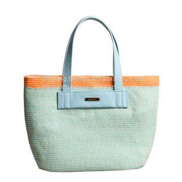 Multi Color Braid Paper Tote Bag