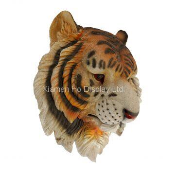 Ho Display Custom Animal Head Home Hotel Decoration Wall Mounted Fiberglass Tiger Head photo-2