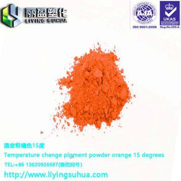 Clothing printing with temperature change orange 33 degree high temperature achromatic color changing powder