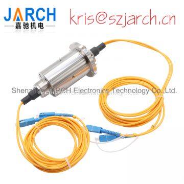 Large Capacity Fiber Optic Rotary Joint 300rpm 4 Channel Installation Diameter 20mm
