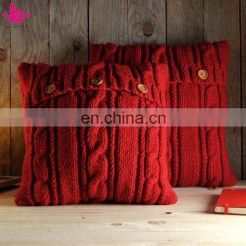 Wholesale Eco-Friendly Cotton or Acrylic Cushions Home Square Decor Cable Knit Body Waist Pillow photo-5