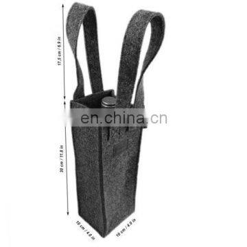 Eco-friendly Wine Holder Bag Felt Printed Christmas Logo Leather Cutting Logo photo-5