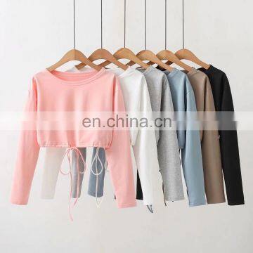 LAITE T2014 Autumn Custom Crew Neck Womens Sweatshirt Custom Oversized Crop Sweatshirt for Women photo-3