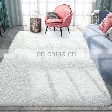Customized Square Faux Fur Fake Sheepskin Shaggy Area Rugs White Faux Fur Carpet photo-2