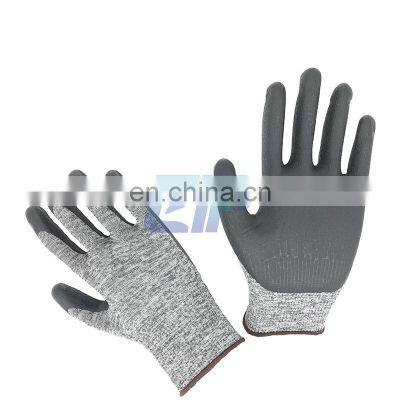 Gray Nylon Lunar Foam Nitrile Palm Dip Gloves On Salt Pepper