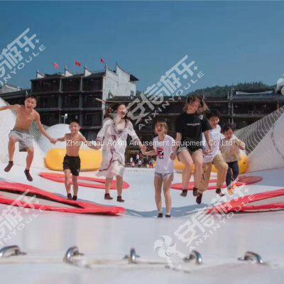 2021 Tourists can walk and jump on this trampoline bridge