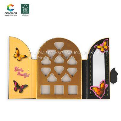 Customize 6 Colors Empty Eyeshadow Palette to Create Your Own Private Label Pink Empty Eyeshadow Palette Case photo-2