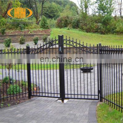 Cheap black powder painting Italian style wrought iron gates