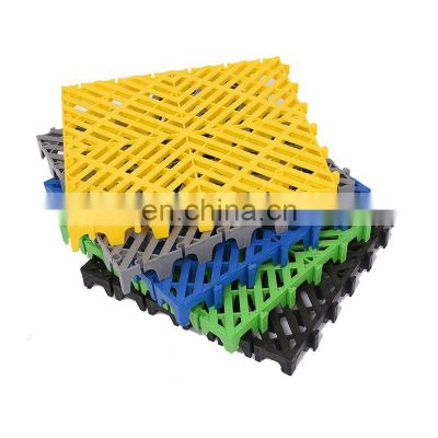 Interlocking Plastic Floor Tiles with Drain Anti-Slip Drainage Cushion Wet Area Non-Slip Cushion