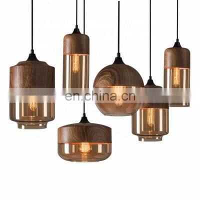 Retro Designer Pendant Lighting E27 Decorative Glass Hanging Lamps