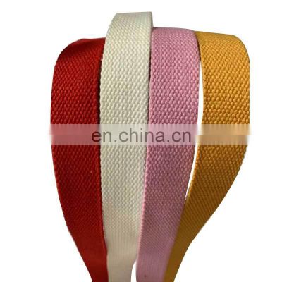 Good Quality Pure Color Thick Plain Weave Wholesale Cotton Ribbon