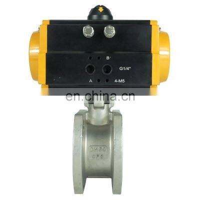 DKV DN25 Italian ultra-thin pneumatic ball valve mini pneumatic flange wafer ball valve