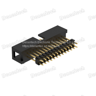 Denentech 2.54mm H9.0 W8.80 Dual Row Straight Heighten DIP Box Header photo-3