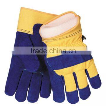 cow hide leather industrial safety working gloves with Thinsulate full lining