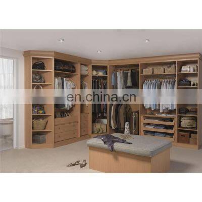 Modern U Shaped High Quality Wardrobes Closets With LED Light