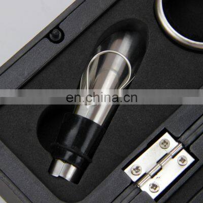 Custom Logo Premium Wedding Gift Round Steel Wine Corkscrew Set Bottle Opener Kit photo-4