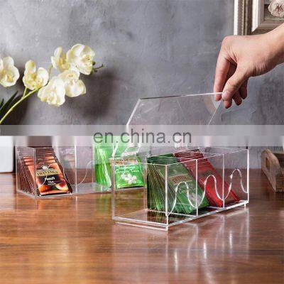 Clear Acrylic Stackable Tea Bag Organizer Rack Plastic Tea Bag Holder Storage for Home, Office photo-5