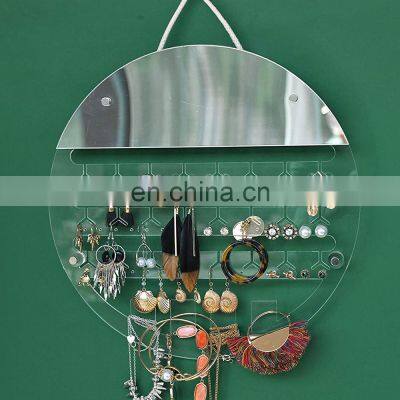 Wall Mount Earring Display Round Shape Earring Holder for Home