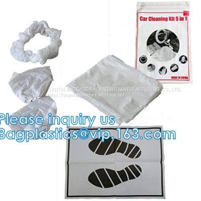 Plastic Drop Sheet, Cloth, Masking Film, Disposable Car Cover, 5 in 1 Auto Clean Kits, Disposable Seat Cover, Steer Cover photo-2
