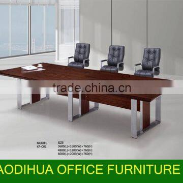 wooden and metal leg conference table 12 to 14 seater KF-C01
