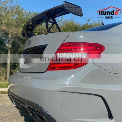 Runde Carbon Fiber Material Body Parts Spoiler For Mercedes-Benz W204 C63507 Modified BS Style C200C260 Spoiler photo-5