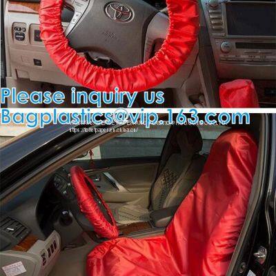 Reusable Cars Accessories, Nylon Car Seat Covers, Universal For Car Shops, Steering Wheel Cover Fabric photo-4
