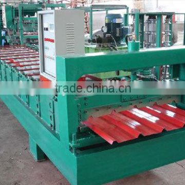 Manual crimping pre painted corrugated steel sheet making machine