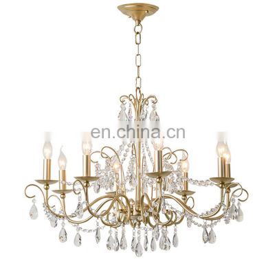 8 Heads/ 10 Heads Hall Luxury Crystal Chandelier Large Hanging Lighting Chandelier With Light For Weddings Stage Decor