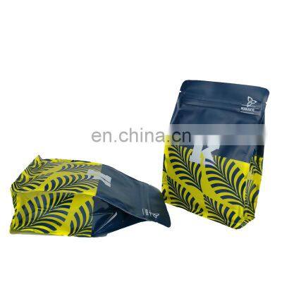 Food Grade Plastic Zipper Coffee Packing Pouches Side Gusset Flat Bottom Mylar Bags Coffee Bean Packaging photo-4