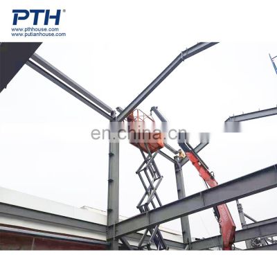 Prefabricated steel structure building large span metal construction widely used for factory warehouse workshop