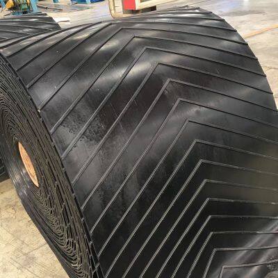 Weigh Feeder V Profile Chevron Rubber Conveyor Belting