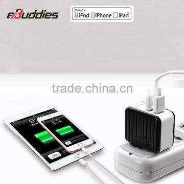 New Arrival Dual Usb 3.4a Mfi Home Travel Charger Mfi Approved
