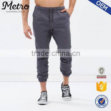 2016 OEM Wholesale Mens Grey Cuffed Jogger Pants