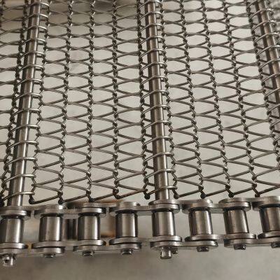 Spiral Wire Mesh Conveyor Belt with Round Spirals High Temperature Resistance for Food /Beverage Factory