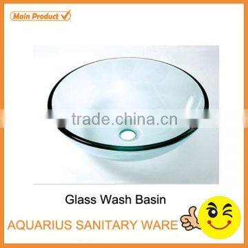 cheap glass hand wash basin