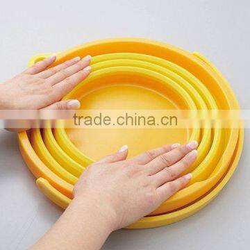 Portable Space Saver Outdoor New Collapsible Silicon Round Water Bucket Container photo-6