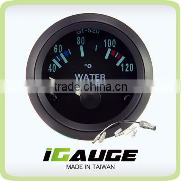 Taiwan good quality 52mm Electrical Gauge for car, black water temperature gauge