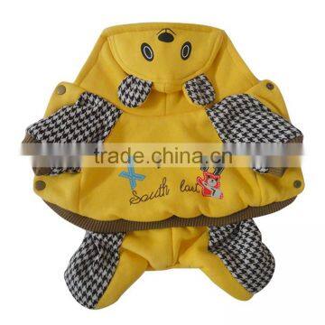 Cartoon Bear Four-foot Thick Warm Yellow Pet Dog Sweater photo-4